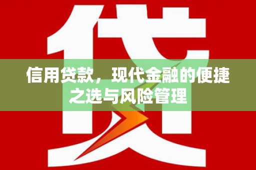南宫信用贷款，现代金融的便捷之选与风险管理
