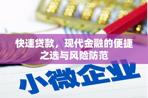 鄯善快速贷款，现代金融的便捷之选与风险防范