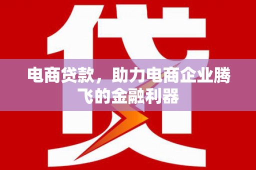 徽县电商贷款，助力电商企业腾飞的金融利器
