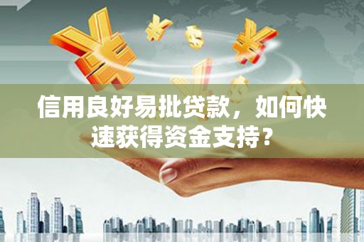 浑源信用良好易批贷款，如何快速获得资金支持？