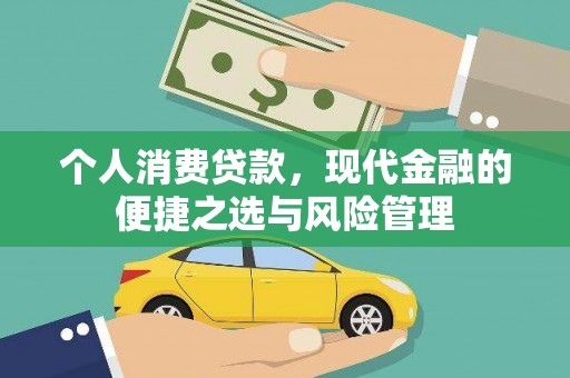 桐城个人消费贷款，现代金融的便捷之选与风险管理