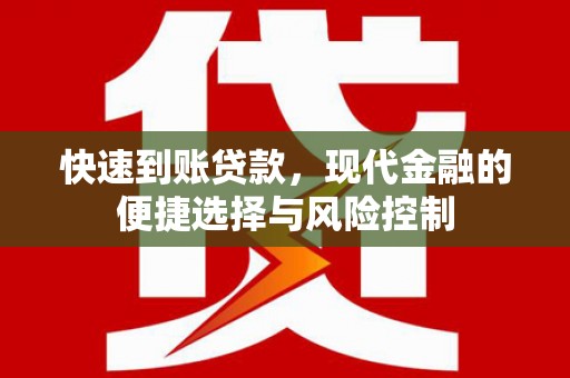岱山快速到账贷款，现代金融的便捷选择与风险控制