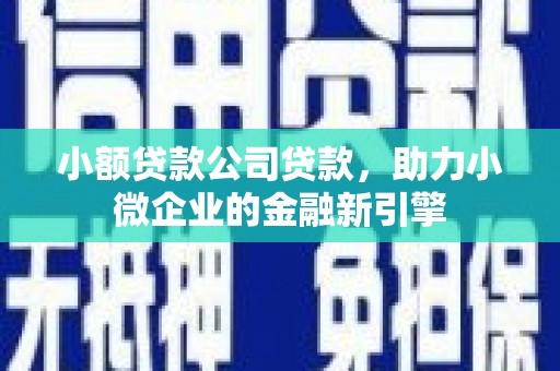 鹿草小额贷款公司贷款，助力小微企业的金融新引擎