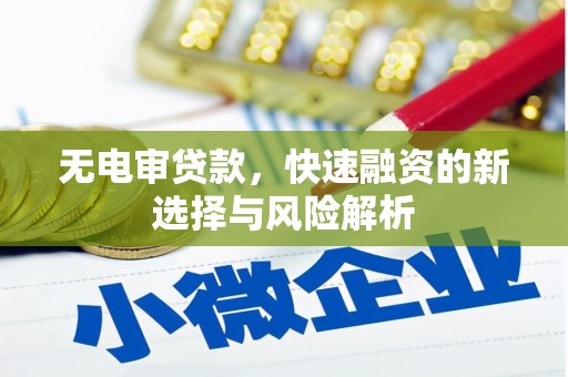 容县无电审贷款，快速融资的新选择与风险解析