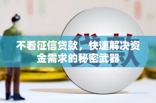 郴州不看征信贷款，快速解决资金需求的秘密武器