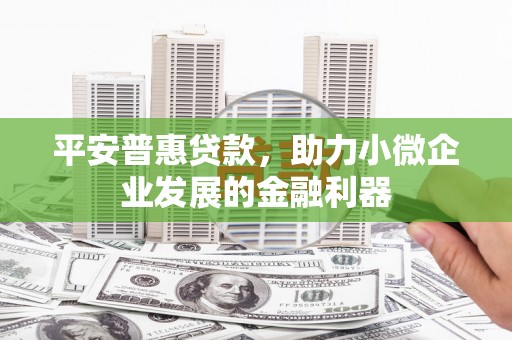 桂林平安普惠贷款，助力小微企业发展的金融利器